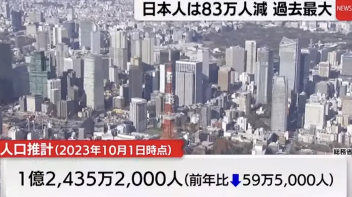 日本最新人口统计数据